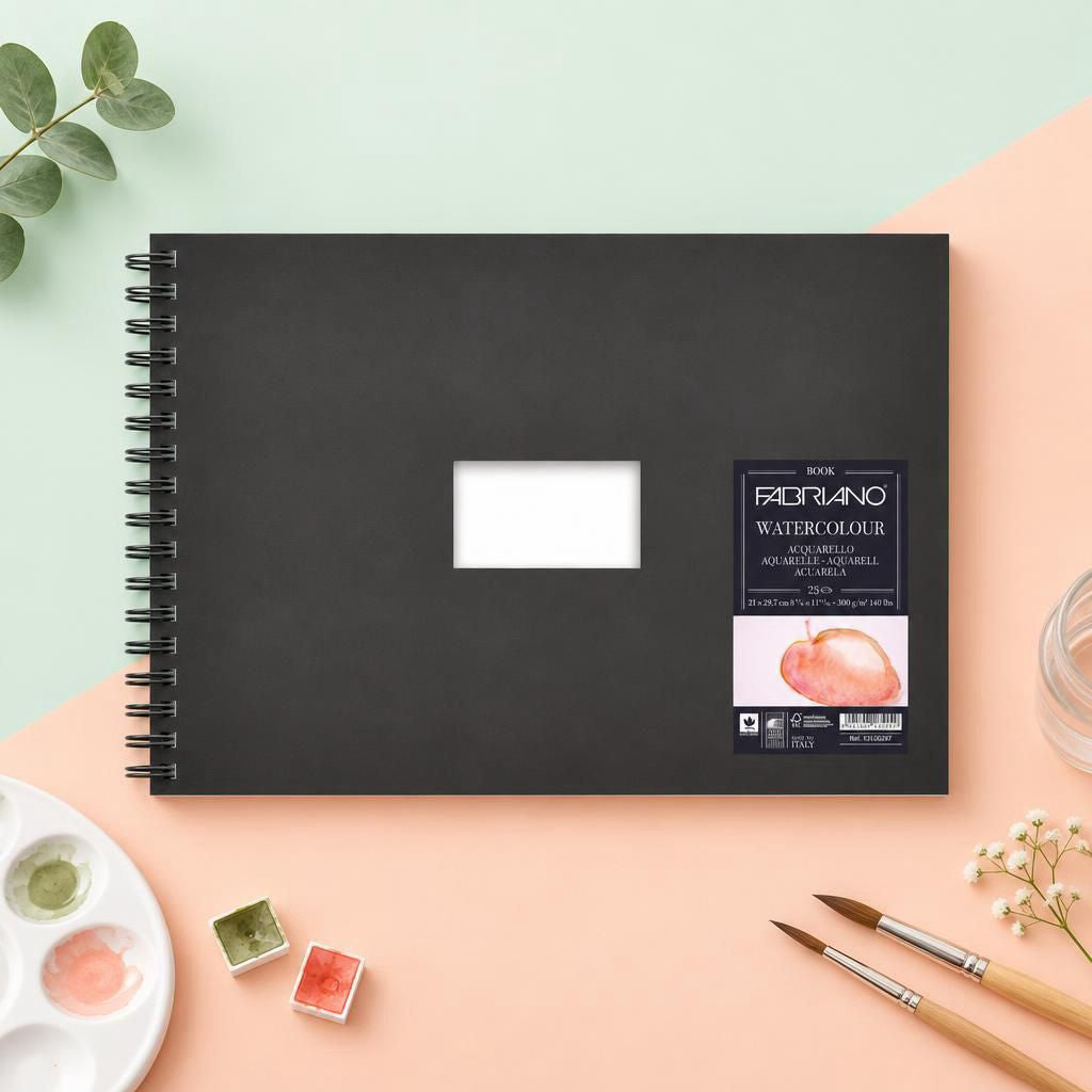Generiert: [403daaad-c3fe-4cee-a5d2-5ceb0c264405] Hauptbild – Fabriano Watercolour Book - A5 - 300g - 25 Blatt - Spirale