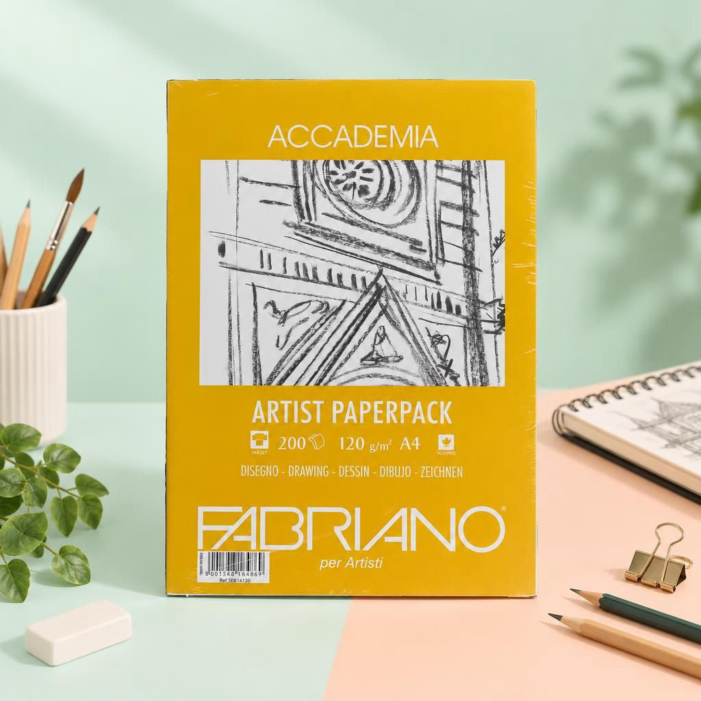 Generiert: [4047de30-36d1-4695-a427-af0c5c8e2ae0] Hauptbild – Fabriano Accademia Artist Paperpack - A4 - 120g - Multipack à 200 Blatt