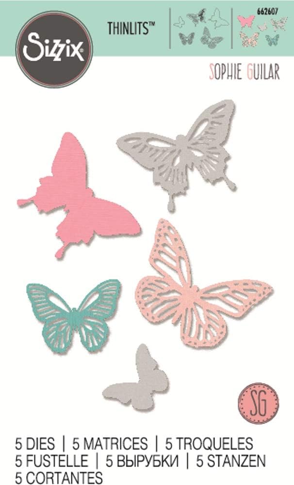 Thinlits Stanzset 5 Stück - Schmetterlinge