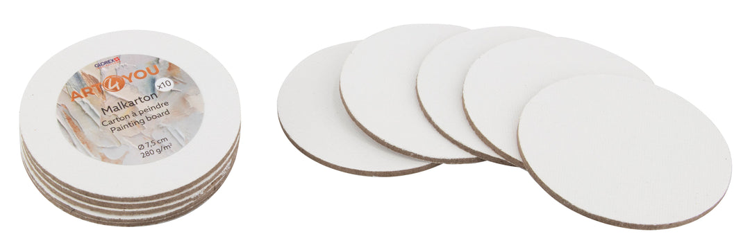 Malkarton 3mm 7,5cm rund 10St