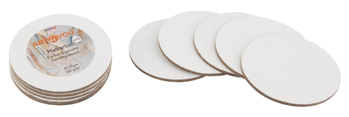 Malkarton 3mm 7,5cm rund 10St