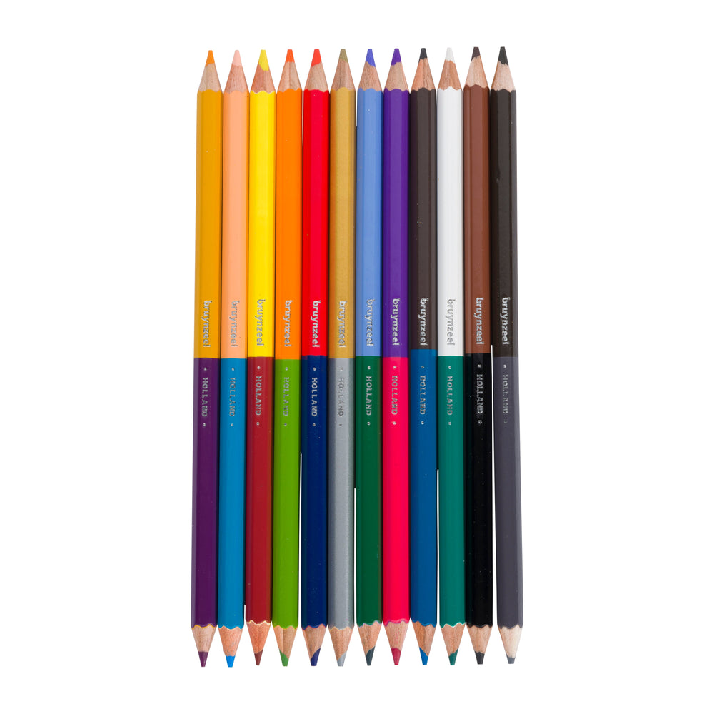 Bruynzeel Set mit 12 Twin Points Buntstiften für Kinder Bruynzeel