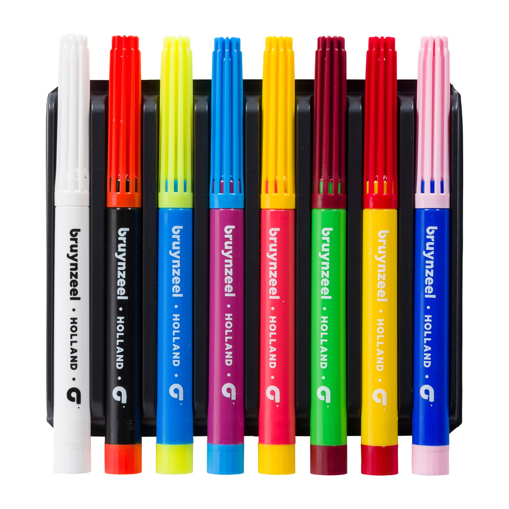 Bruynzeel Set mit 8 Magic-Fasermalern für Kinder Bruynzeel