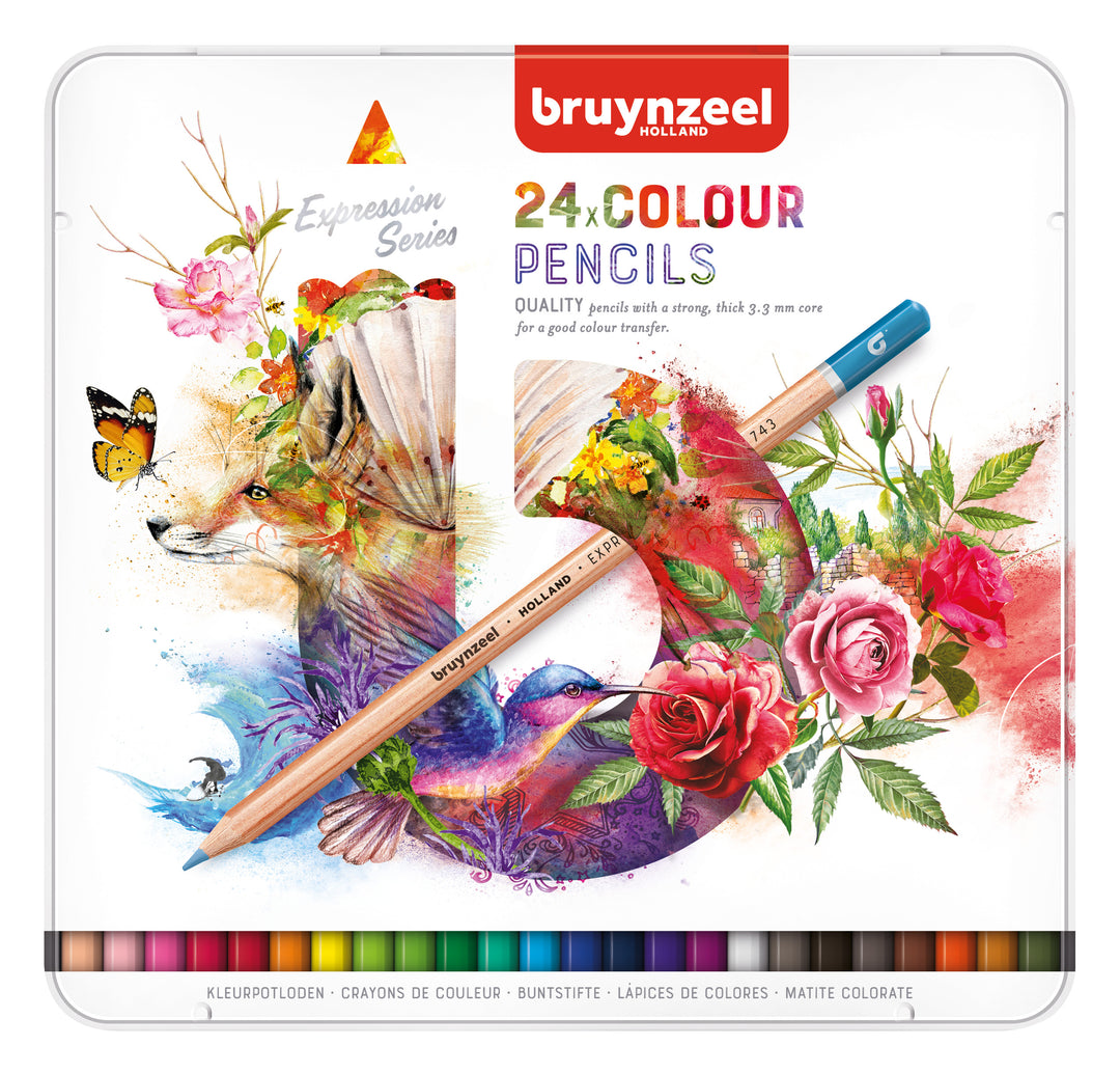 Bruynzeel Expression Farbstifte, Metalletui mit 24 Stück