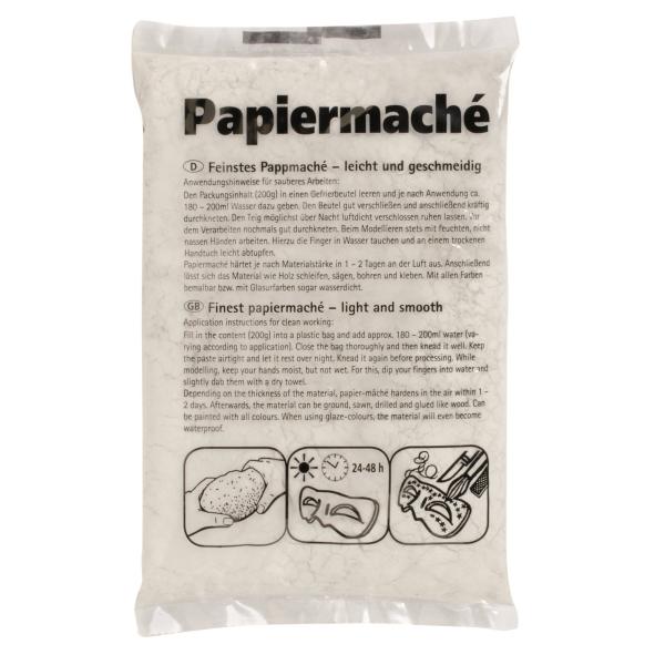 Papiermaché pulverförmig 200g in Poly Beutel