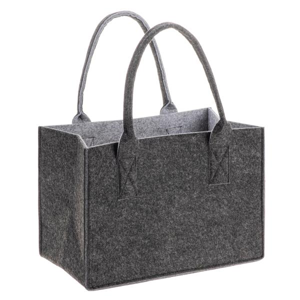 Filztasche, H26xB38xT24cm bicolor, anthrazit/grau