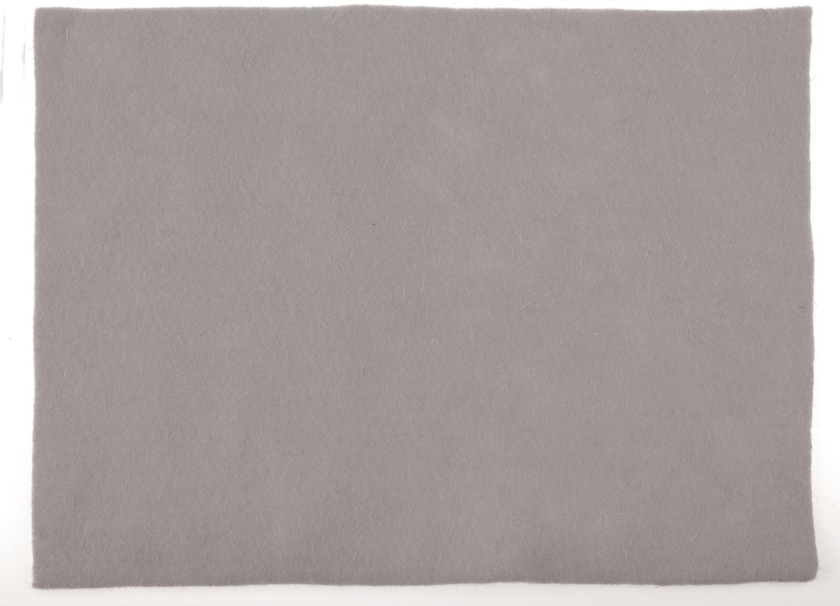 Wollfilz-Platte 30x40cm 4mm gerollt, grau