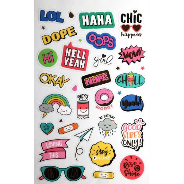 Sticker-Buch, Retro Pop Art 6 Seiten - Kidis Art