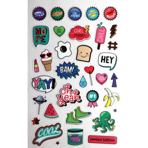 Sticker-Buch, Retro Pop Art 6 Seiten - Kidis Art