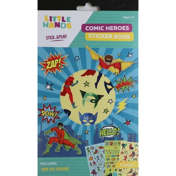 Sticker-Buch, Comic Helden 6 Seiten