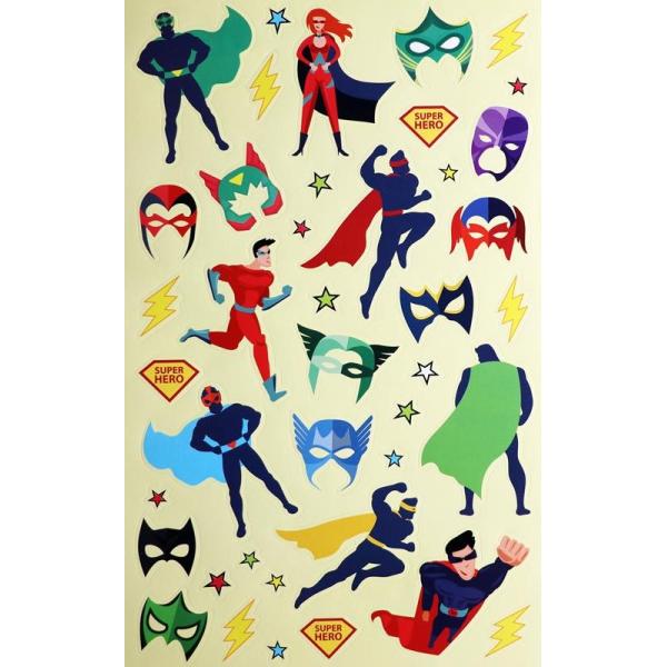 Sticker-Buch, Comic Helden 6 Seiten - Kidis Art