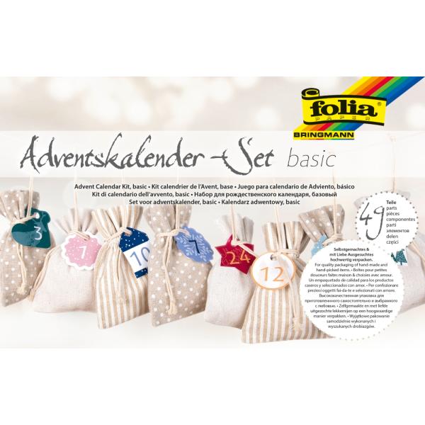 Adventskalender-Set Motivdruck 49tlg, 10x13cm