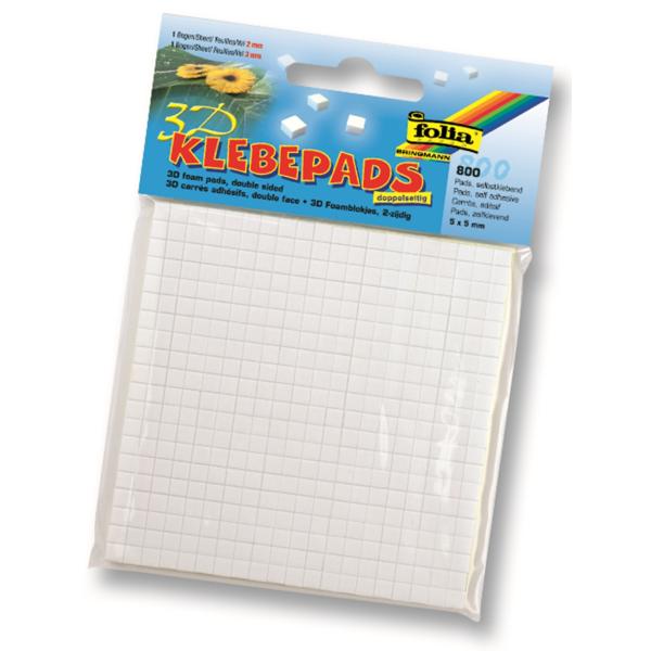 Klebepads für 3D-Effekte 5x5mm 400St 2mm, 400St 3mm