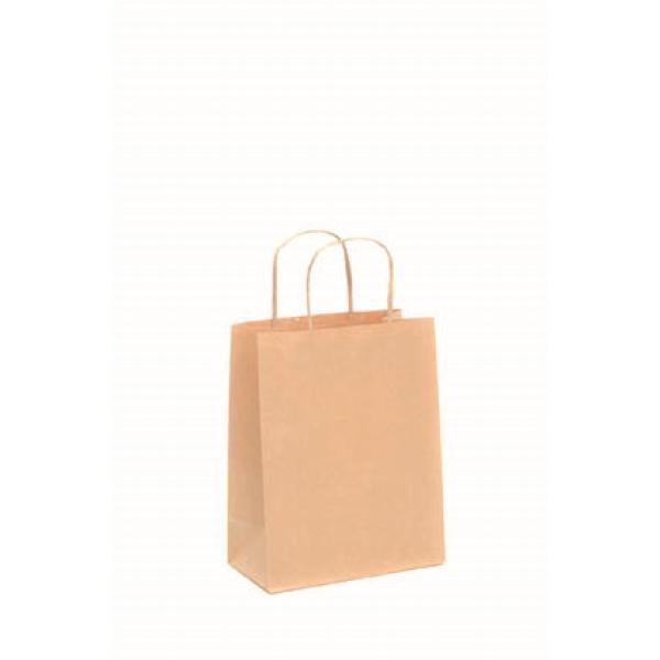 Papiertragetasche, Kordelgriff 21x27cm natur