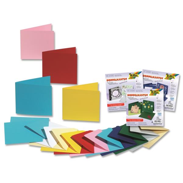 Doppelkarten 220g/m² 13,5x13,5 königsblau 5 St