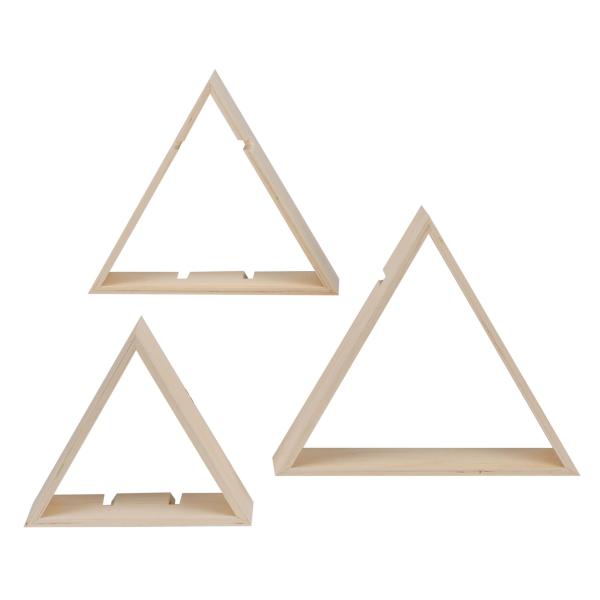 Design-Rahmen Holz dreieck 3St