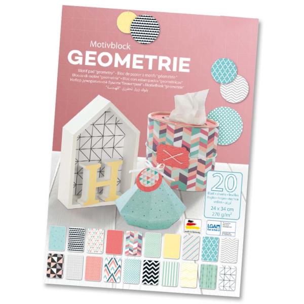 Motivblock Geometrie 24x34cm, 20 Blatt