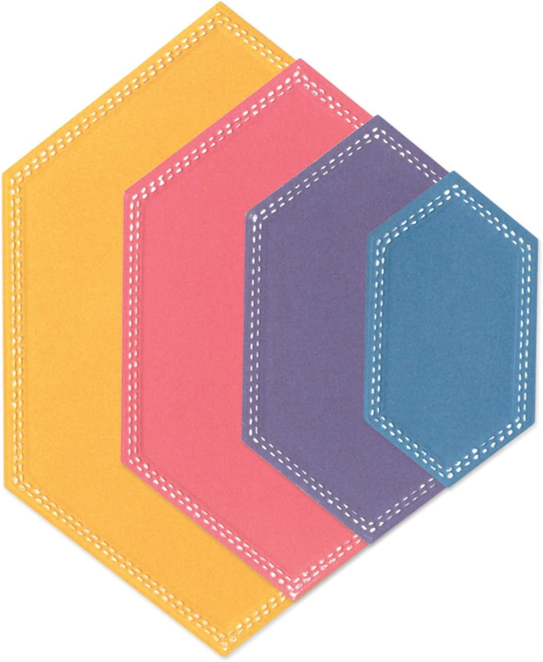 Stanzset 10 Stück - Belinda genähte Sechsecke by Stacey Park