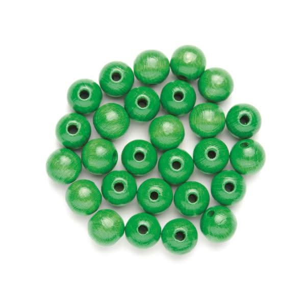 Holzperle 10mm 47St grün, FSC