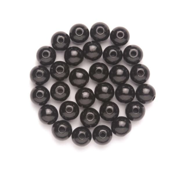 Holzperle 12mm 28St schwarz - Kidis Art