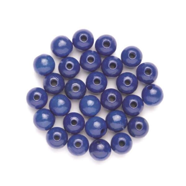 Holzperle 15mm 14St blau, FSC - Kidis Art