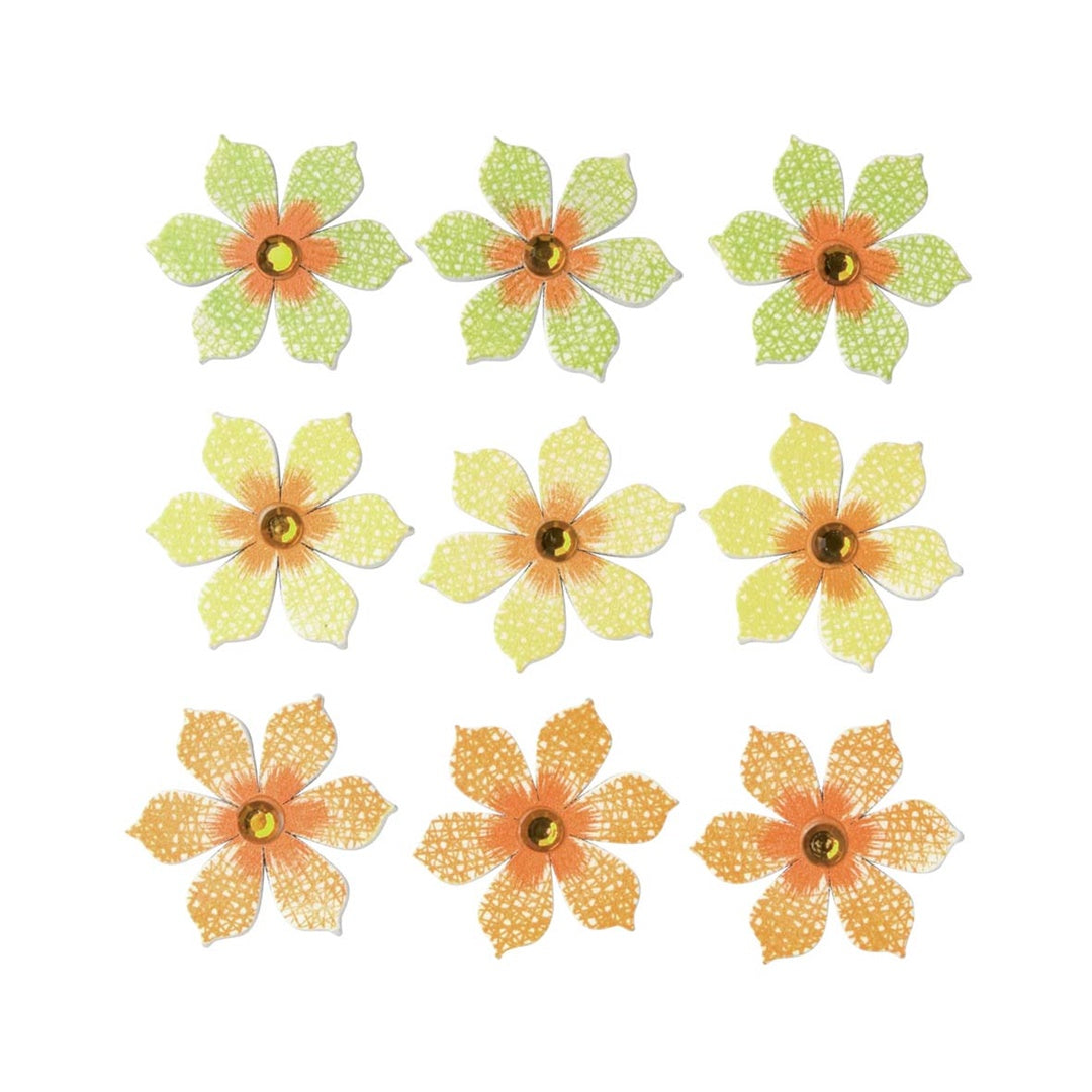 Streuteile Blumen 9St 3,2x3,2 cm
