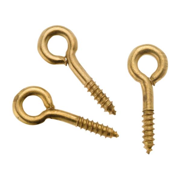 Ringschrauben 8x3mm 24St vermessingt, geschlossen