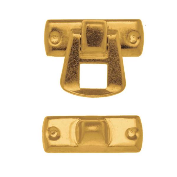 Schnallenverschl. 16x20mm 2Pa nagelbar, goldfarben