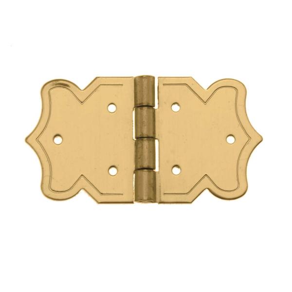 Zierscharnier 37x20mm 2St nagelbar, goldfarben