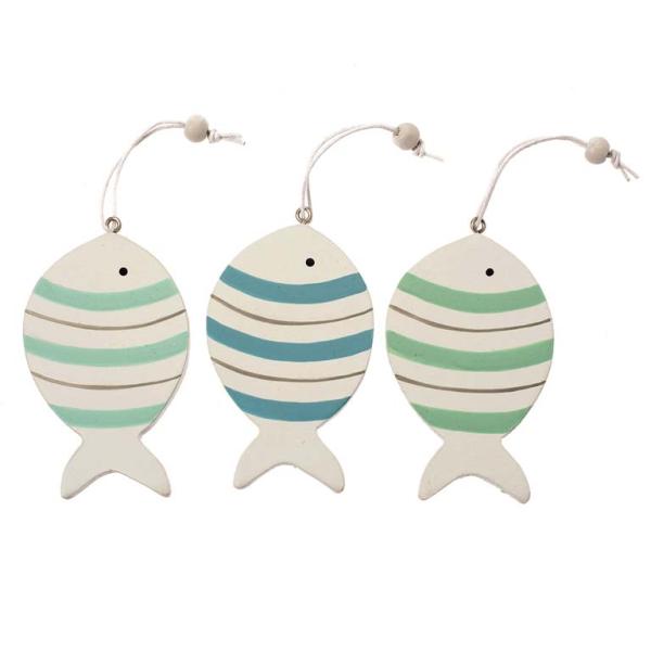 Fische aus Holz 6St 7,5x4,7x0,6cm