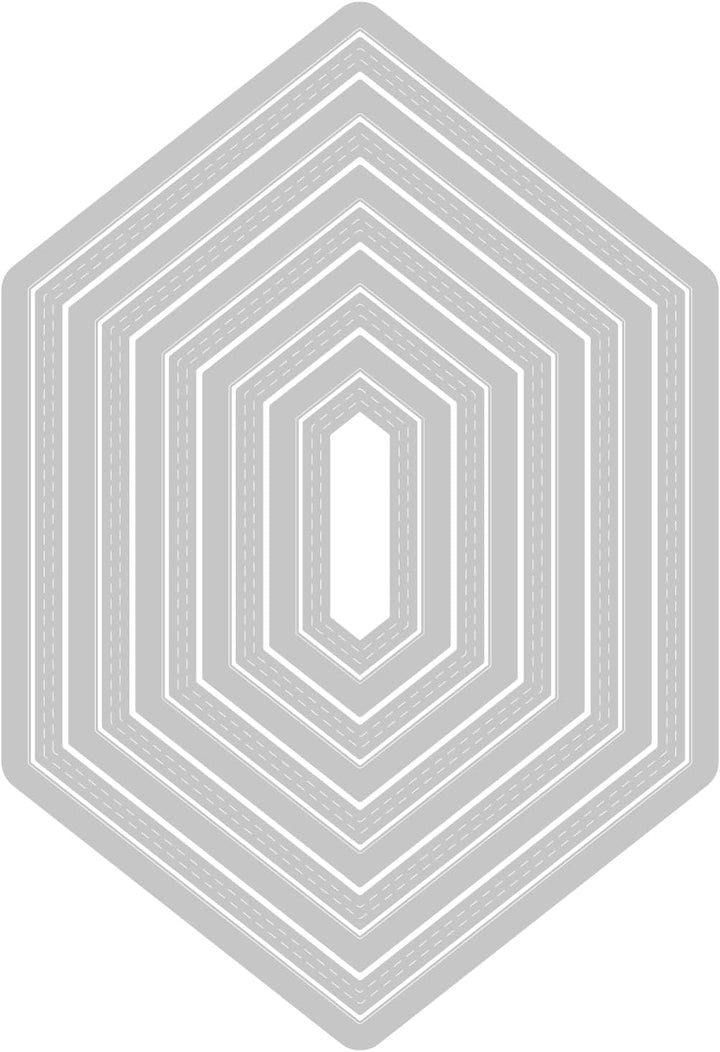 Stanzset 10 Stück - Belinda genähte Sechsecke by Stacey Park