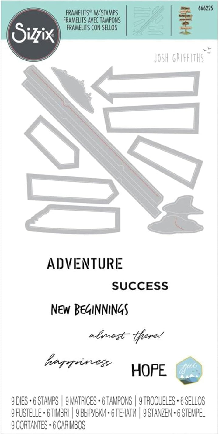 Stanzset 9 Stück / 6 Stück Stempel Framelits - Zeichen für Erfolg von Josh Griffiths