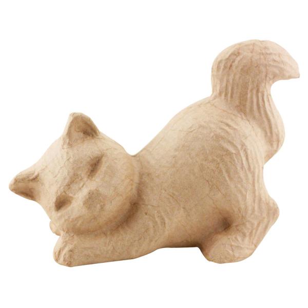 Papp-Katze schmusend