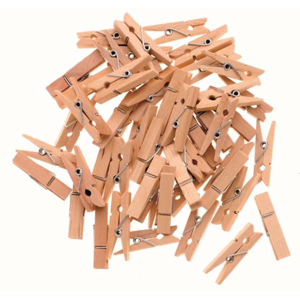 Wäscheklammern Holz 48mm 100St