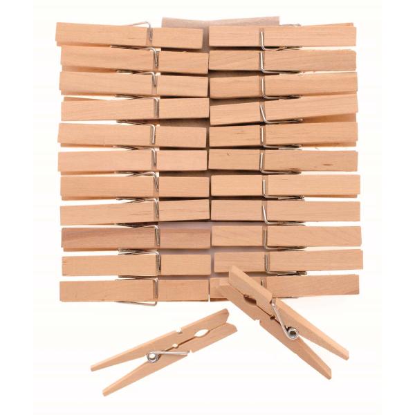 Wäscheklammern Holz 72mm 100St