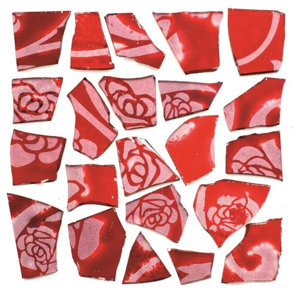 Retro-Mosaic 100g rot/silber