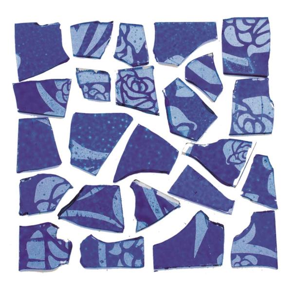 Retro-Mosaic 100g blau/silber