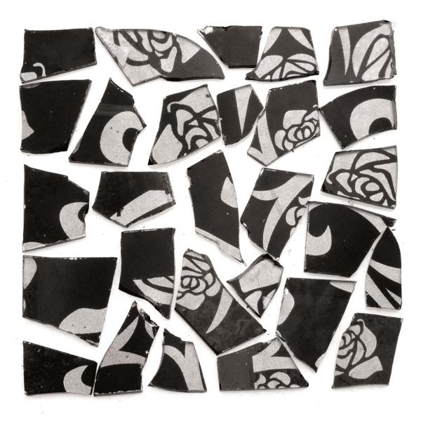Retro-Mosaic 100g schwarz/silb