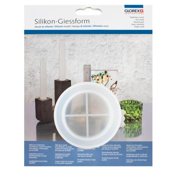 Silikon-Form Töpfchen rund 8,3x6,2x5,6 cm