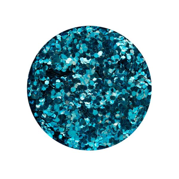 Bio Glitter grob, 10g, h'blau
