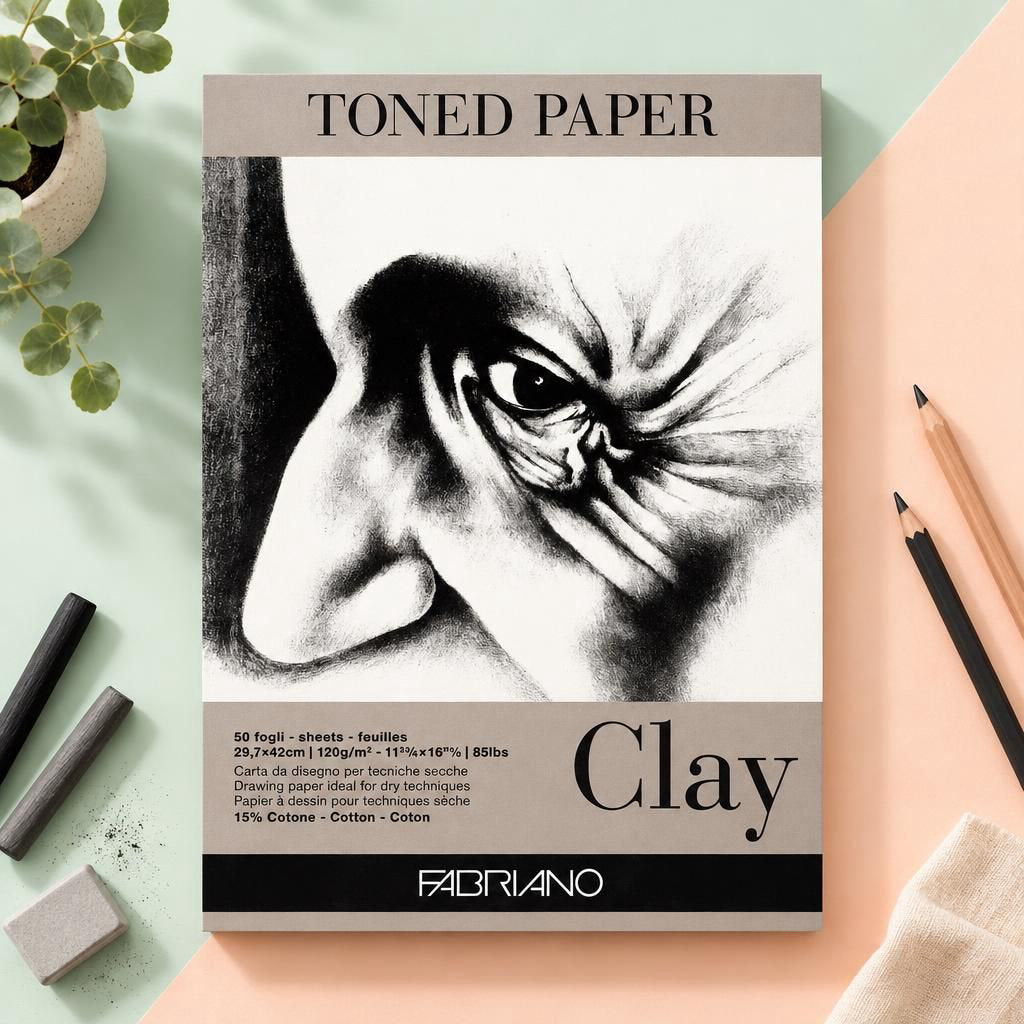 Generiert: [62f5b9fe-278a-41ee-8ce3-d92b36cb48fa] Hauptbild – Fabriano Toned Paper Block clay - A3 - 120g - 50 Blatt