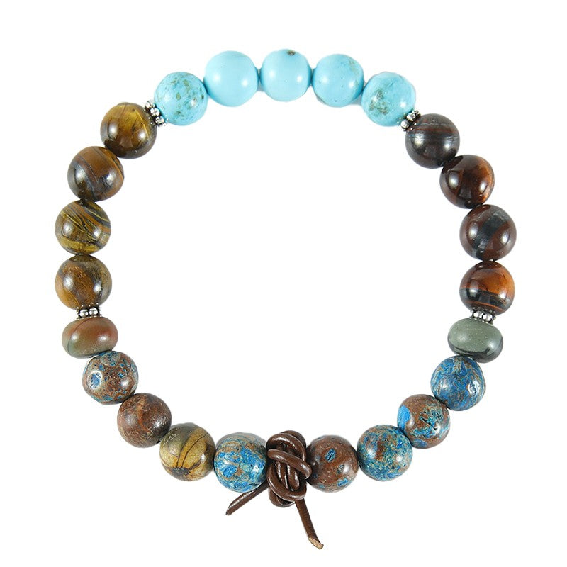 Armband, Naturstein, bunt DIY, 8mm