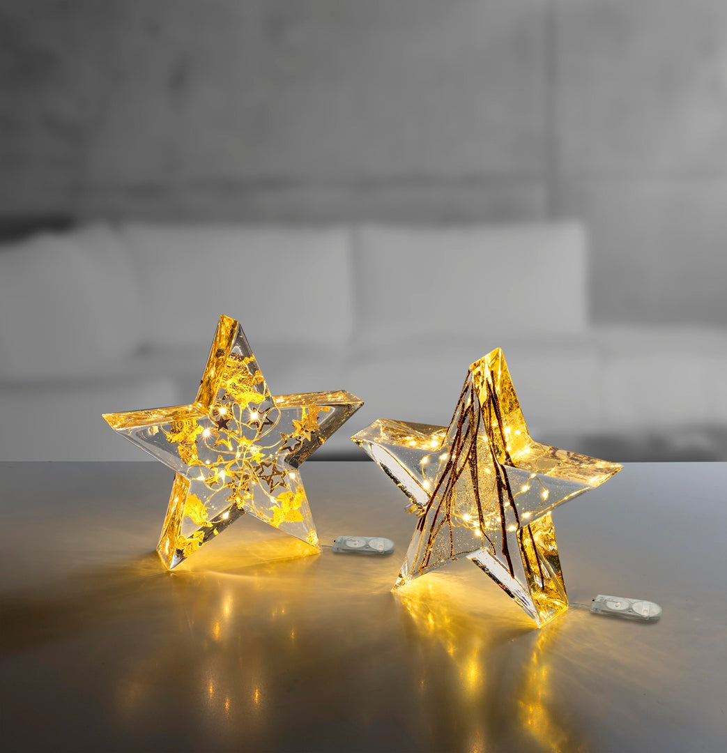 Pailletten Sterne, goldfarben