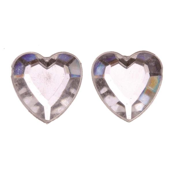 Dekosteine Herzen 75St 12mm silberfarben