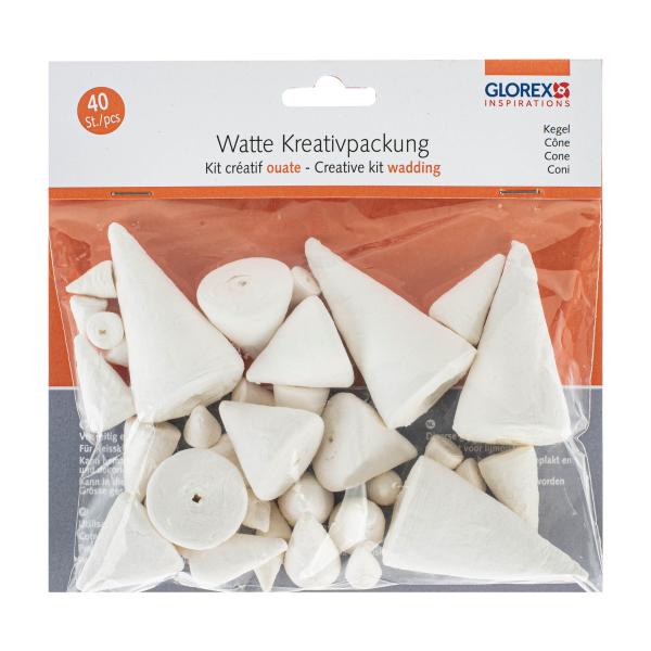 Watte Kreativpackung Kegel 40 St
