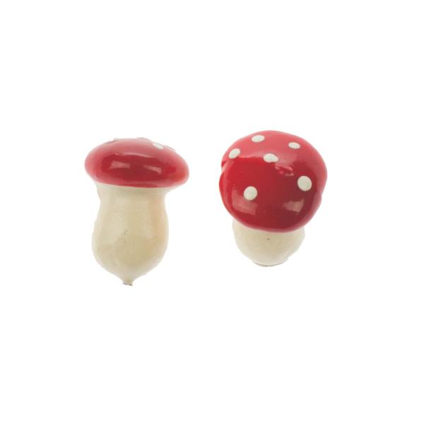 Deco-Fliegenpilz, rot, 24St. 1,4x1,6cm