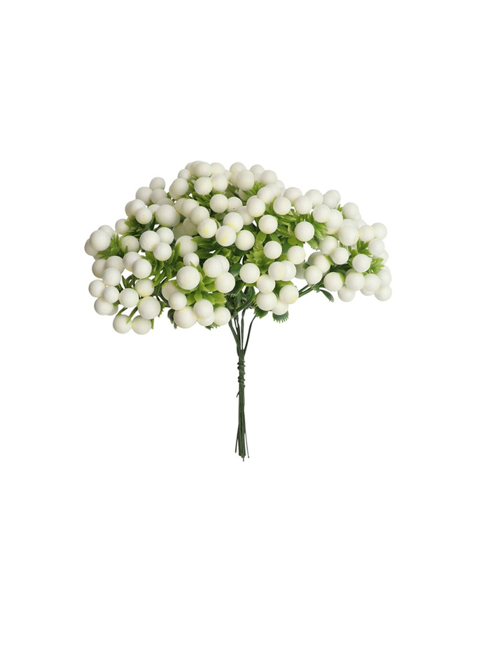 Beerenzweig, weiss 14cm