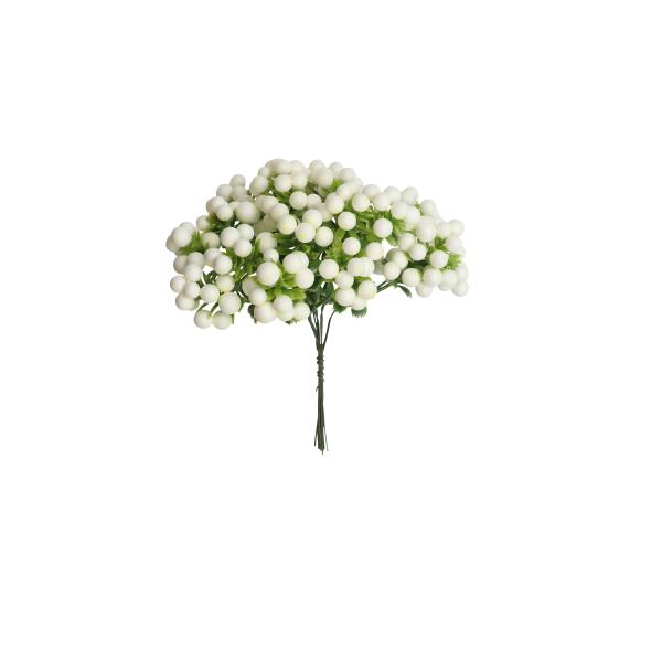 Beerenzweig, weiss 14cm