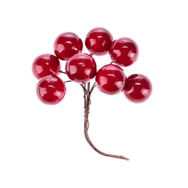 Deko-Beeren, rot, 1 Bund 2cm