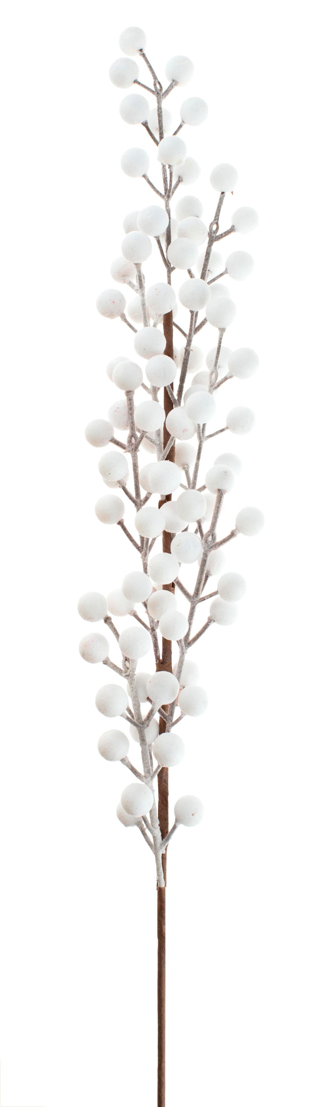 Flocken-Beerenzweig weiss Lg. 66cm